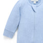 Ribbed Zip Growsuit - Pale Blue Melange
