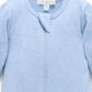 Ribbed Zip Growsuit - Pale Blue Melange