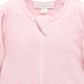 Ribbed Zip Growsuit - Pale Pink Melange