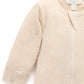Ribbed Zip Growsuit - Wheat Melange