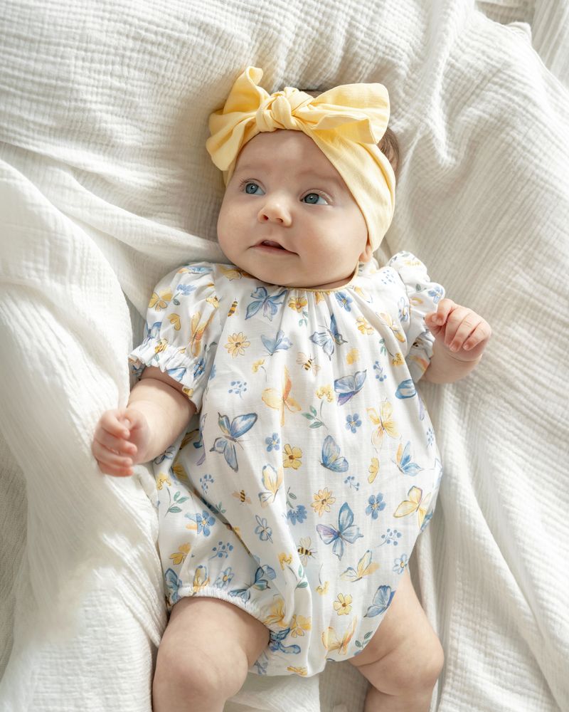 Libby S/S Butterfly Print Romper