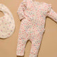 Printed Zip Growsuit - Floral  Print