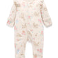 Zip Growsuit - Garden Kitten Print