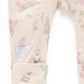 Zip Growsuit - Garden Kitten Print