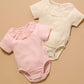 Pointelle Ruffle Bodysuit - Guava
