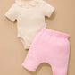 Pointelle Ruffle Bodysuit - Cloud
