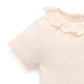 Pointelle Ruffle Bodysuit - Cloud