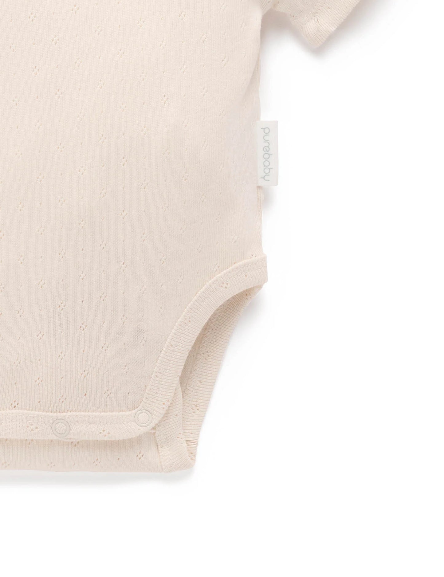 Pointelle Ruffle Bodysuit - Cloud