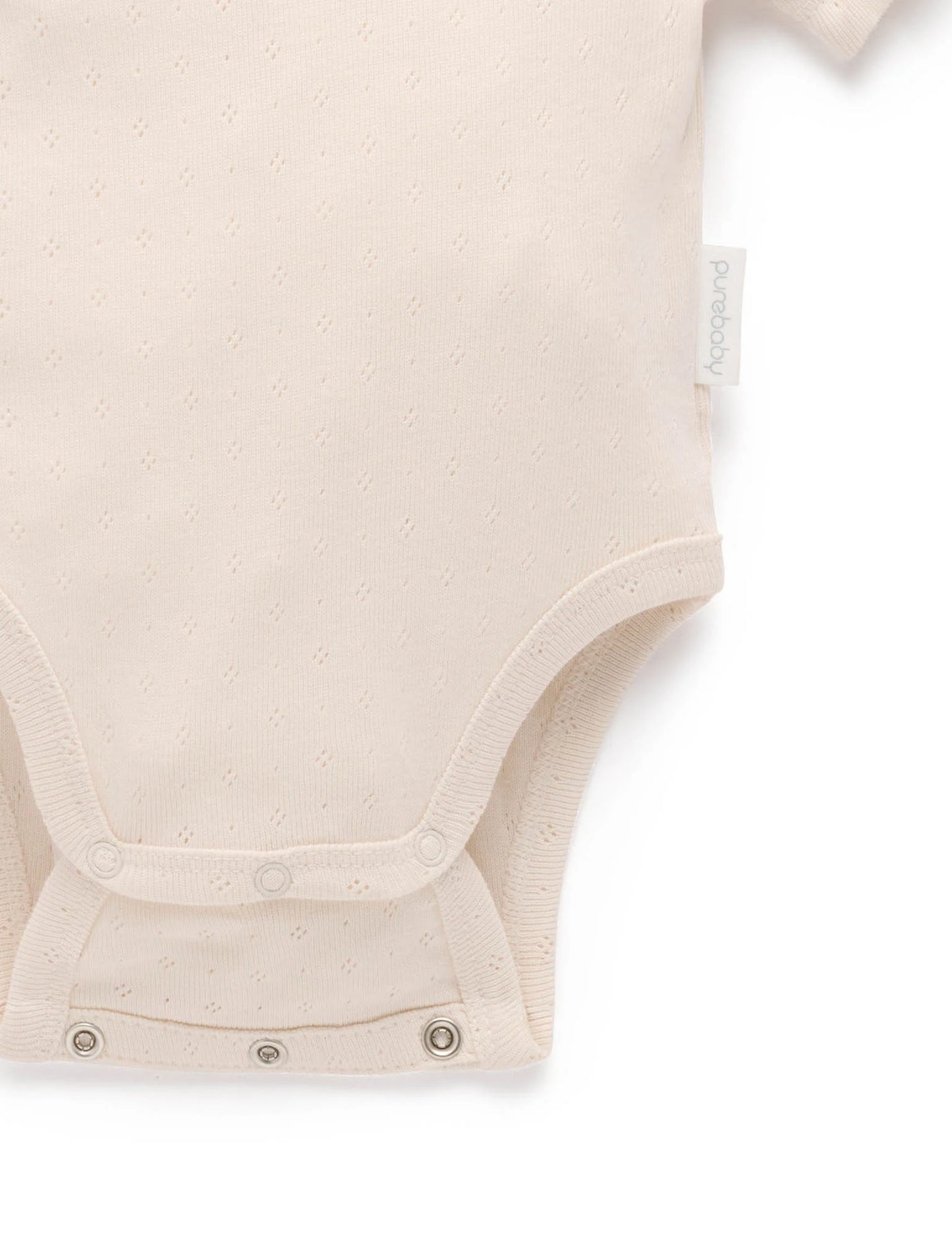 Pointelle Ruffle Bodysuit - Cloud