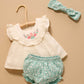 Embroidered 2Pc Set - Silhouette Print
