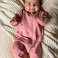Embroidered Fleece Growsuit - Blush Forest
