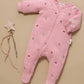 Embroidered Fleece Growsuit - Blush Forest