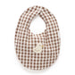Gingham Bib - Milk Chocolate Gingham