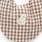 Gingham Bib - Milk Chocolate Gingham