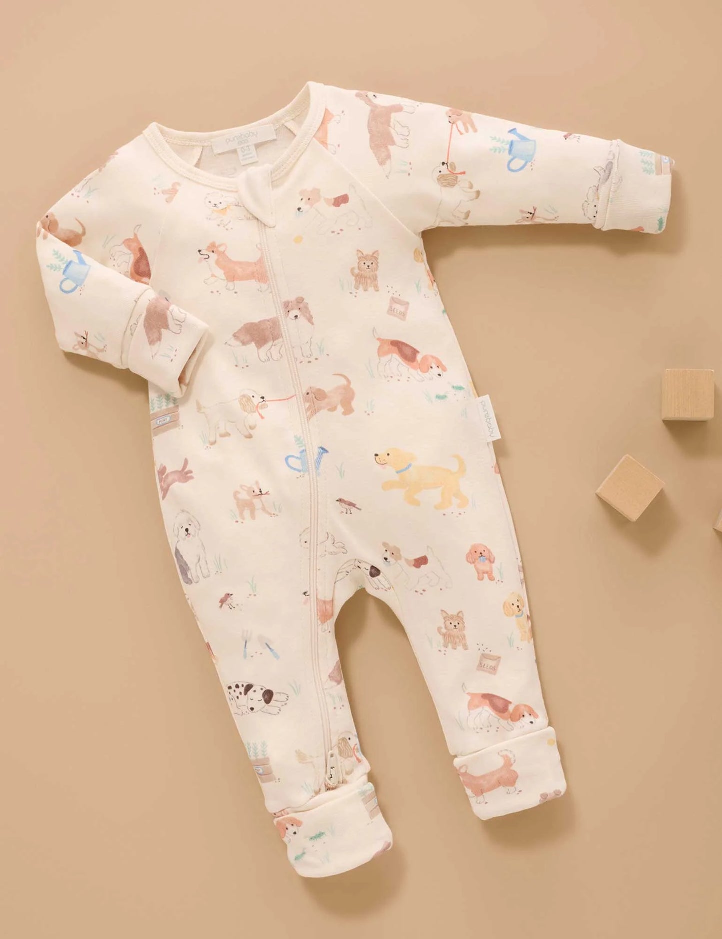 Zip Growsuit - Garden Puppy