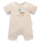 Ducky Short Growsuit - Oatmeal Stripe