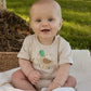 Ducky Short Growsuit - Oatmeal Stripe