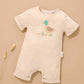 Ducky Short Growsuit - Oatmeal Stripe
