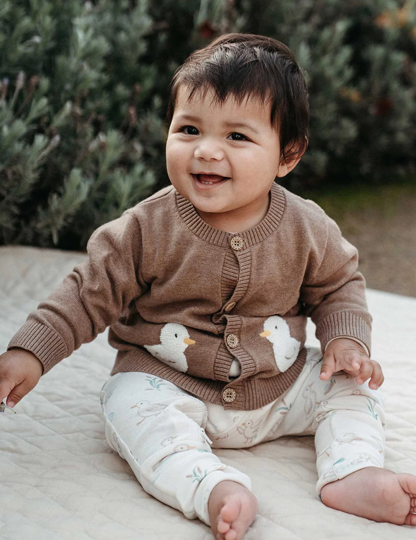 Goose Chenille Cardigan - Milk Chocolate Melangr