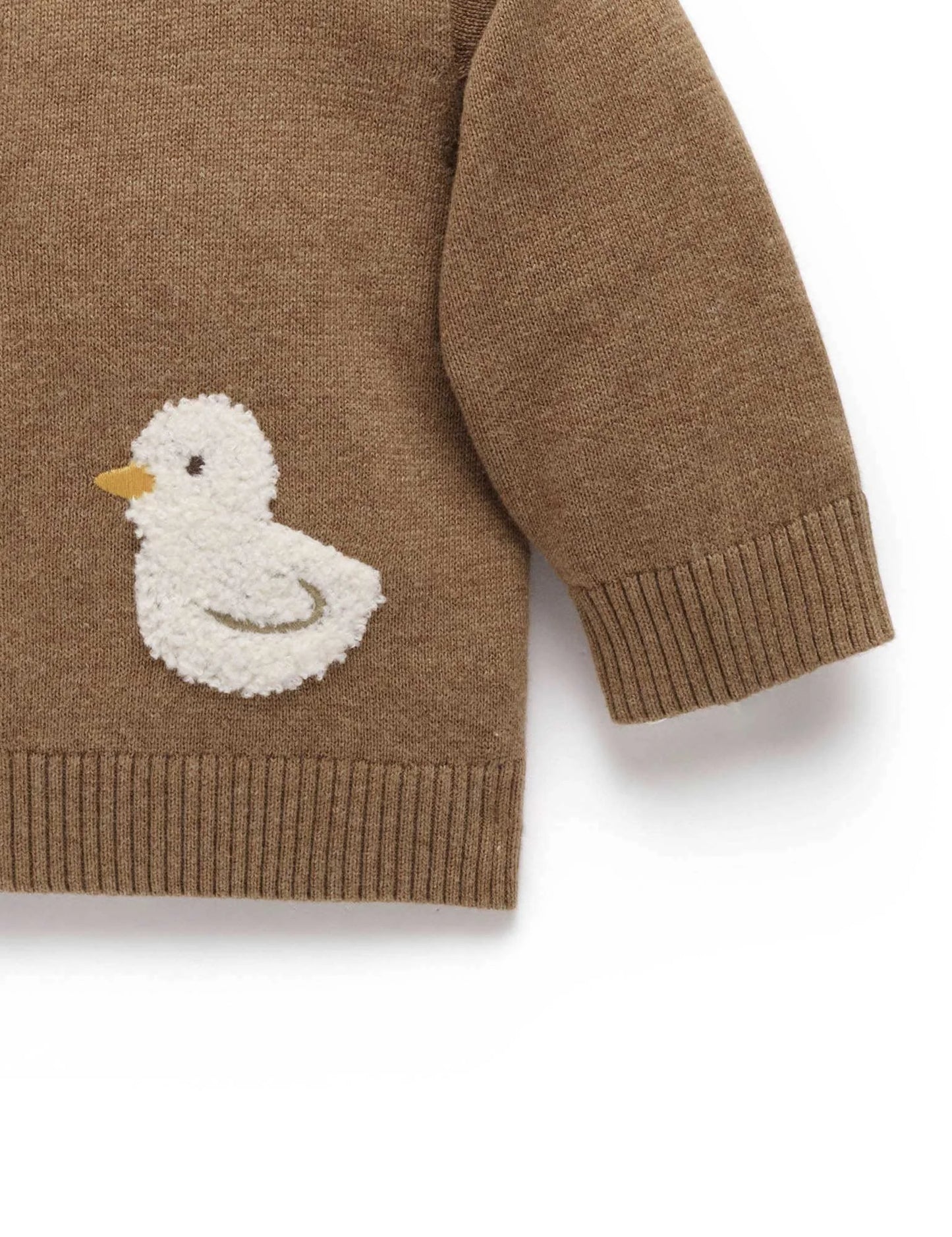 Goose Chenille Cardigan - Milk Chocolate Melangr