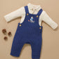 Quilted Overalls - Navy Wolf