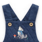 Quilted Overalls - Navy Wolf
