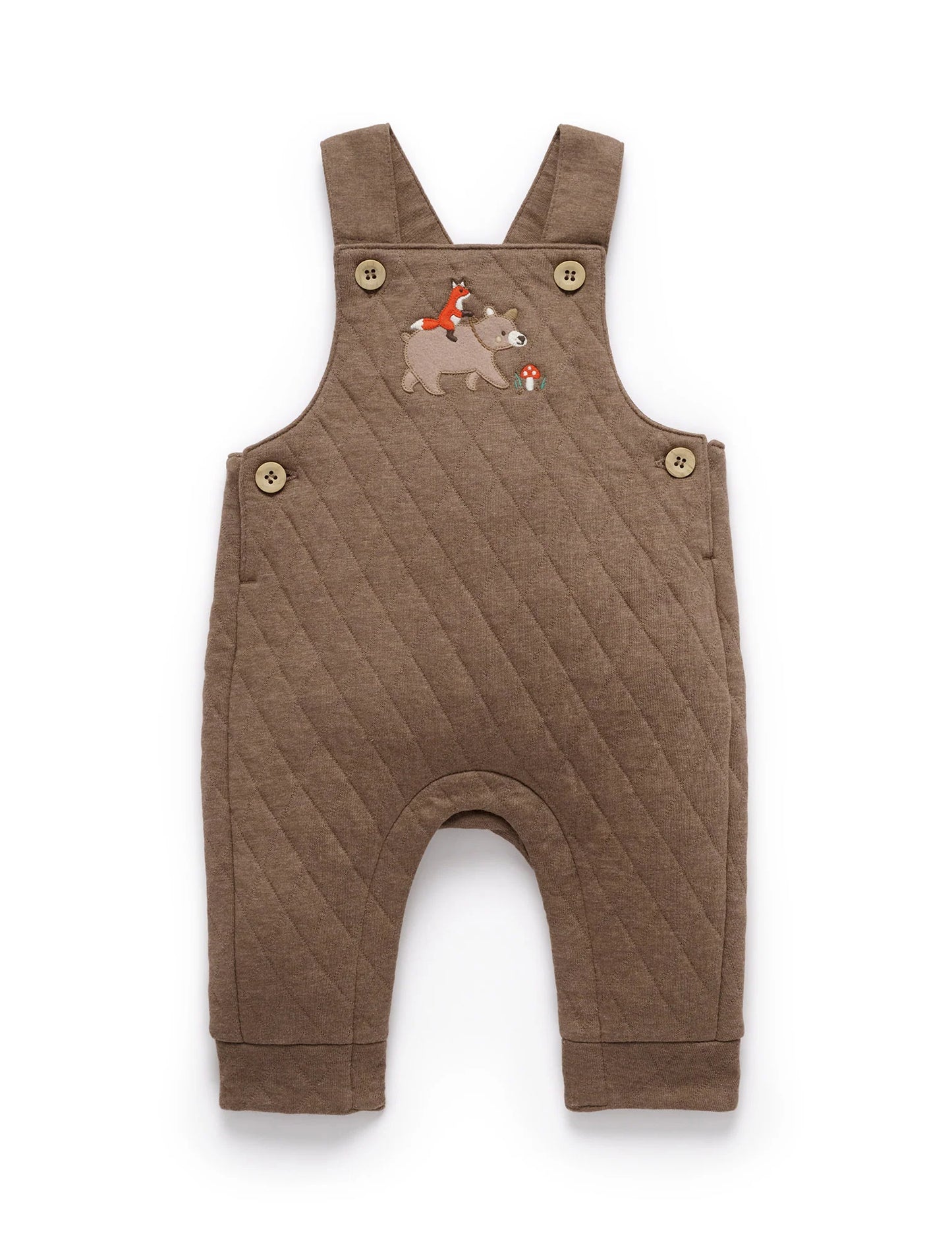 Bear Quilted Overalls