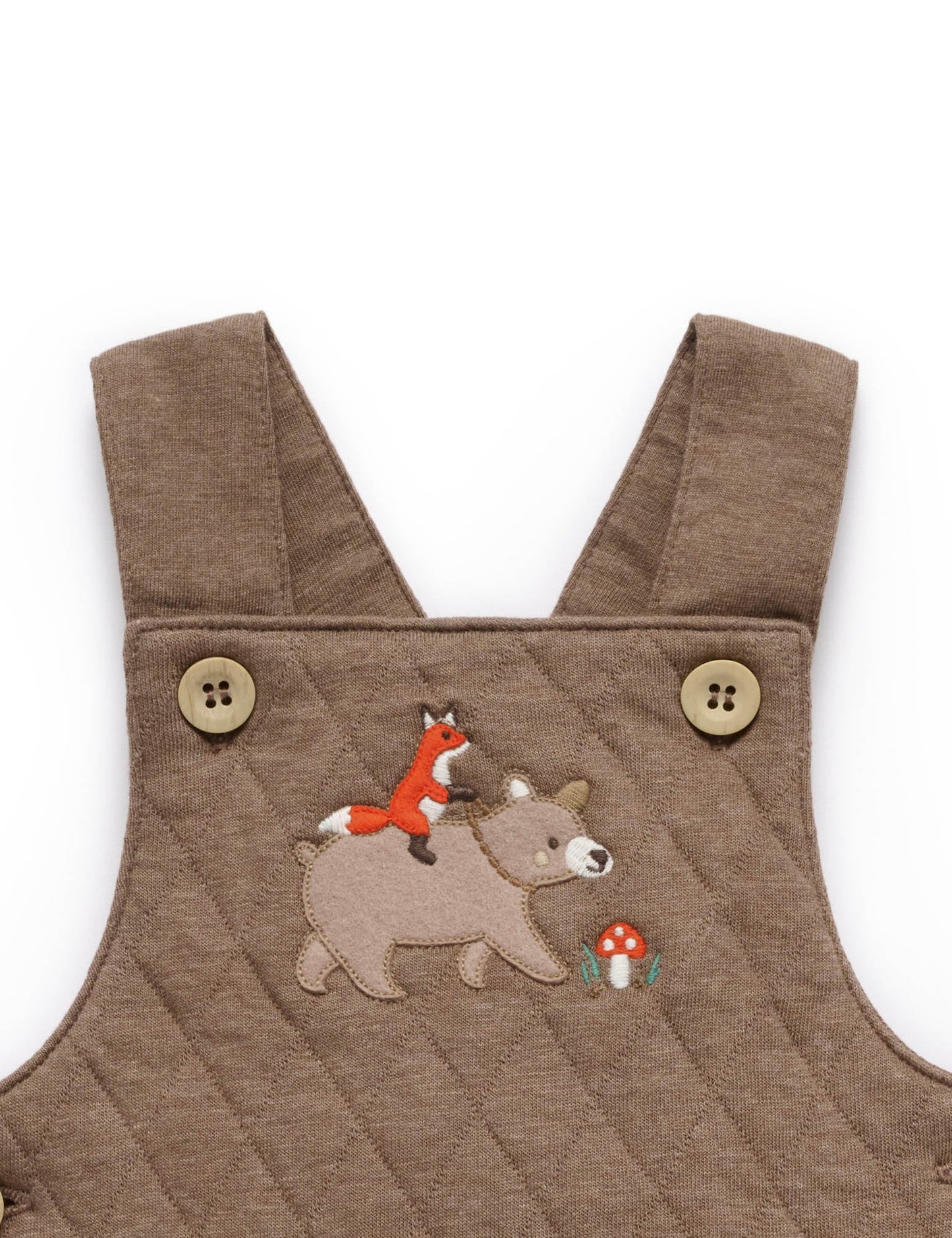 Bear Quilted Overalls