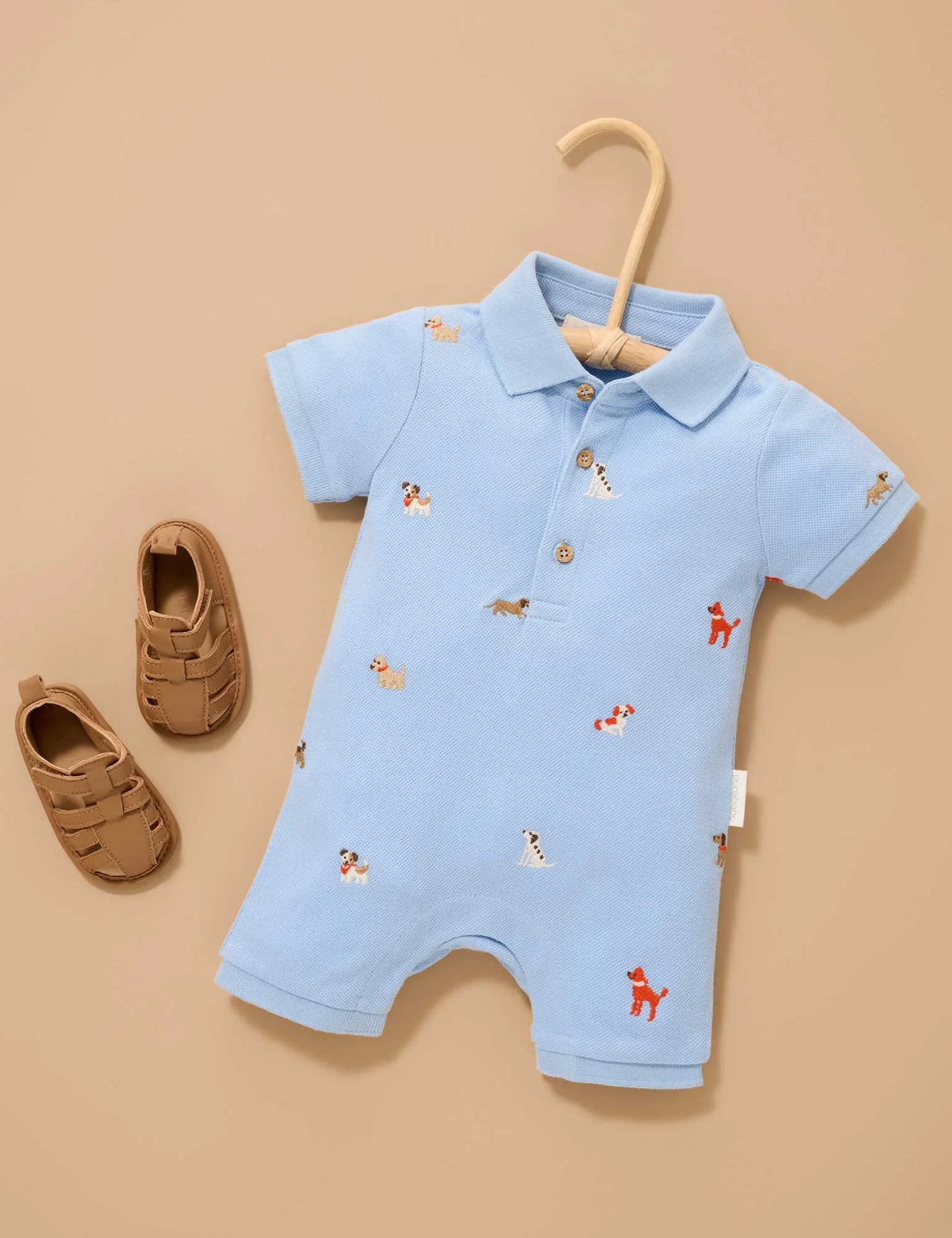 Doggy Polo Growsuit - Doggy Broderie