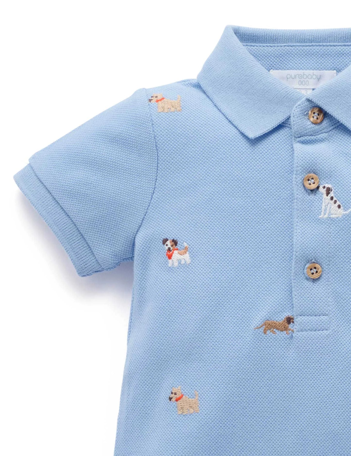 Doggy Polo Growsuit - Doggy Broderie