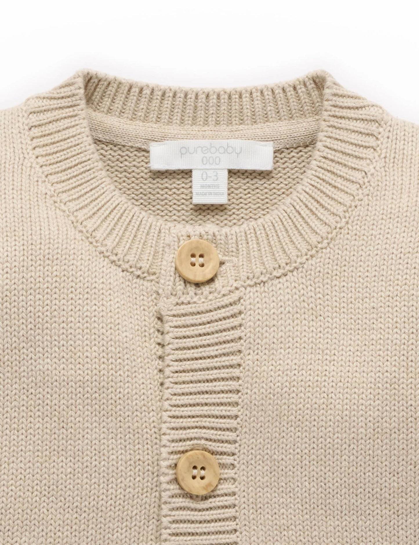 Toadstool Cardigan - Oatmeal Melange