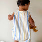 Stripe Linen Blend Romper - Playful Stripe