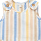 Stripe Linen Blend Romper - Playful Stripe