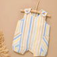 Stripe Linen Blend Romper - Playful Stripe