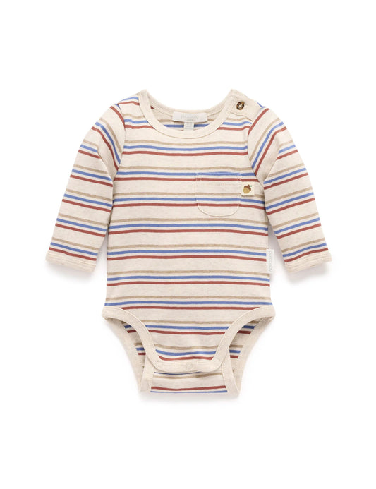 Striped Bodysuit - Saphire Stripe