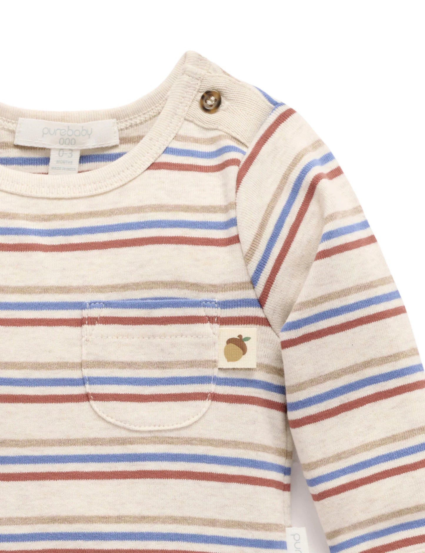 Striped Bodysuit - Saphire Stripe