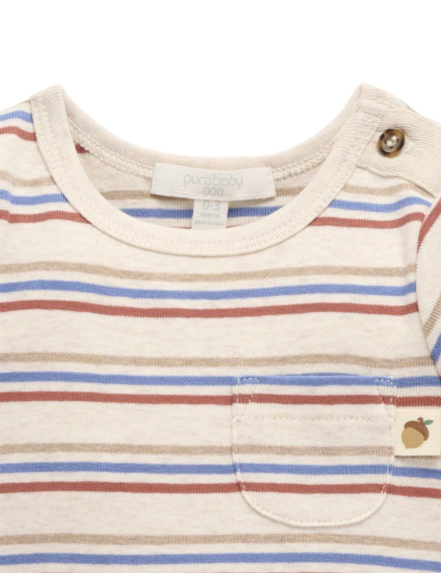Striped Bodysuit - Saphire Stripe