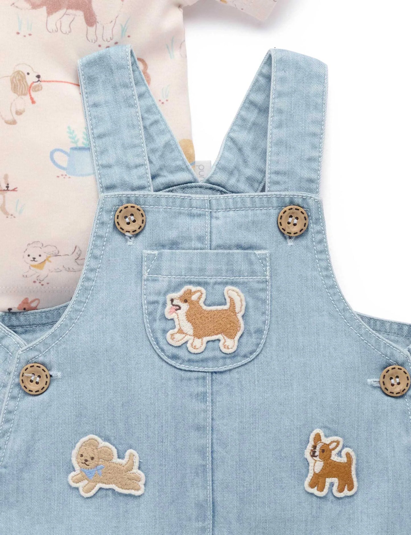 Denim Overall Set - Faded Denim