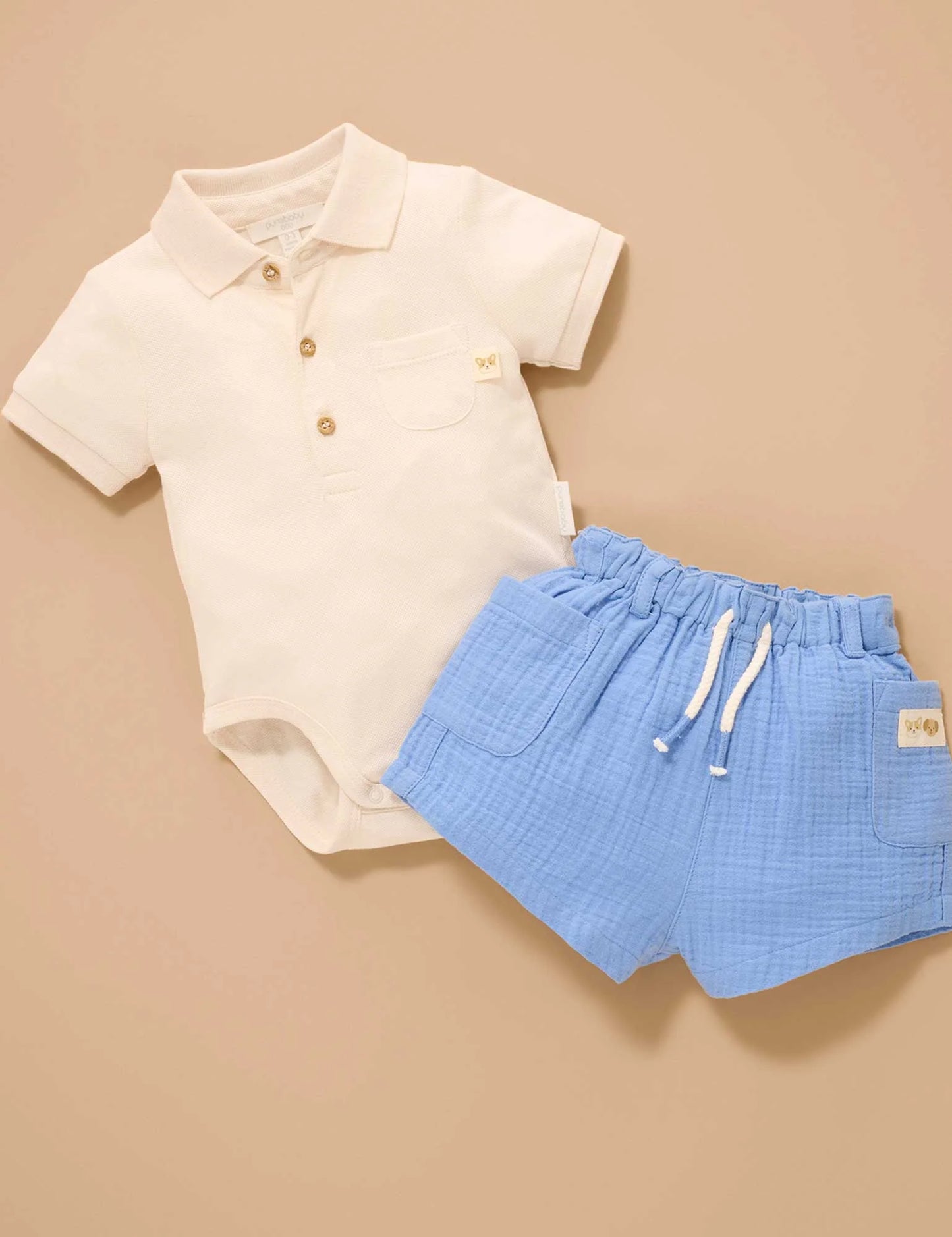 Polo Bodysuit - Cloud