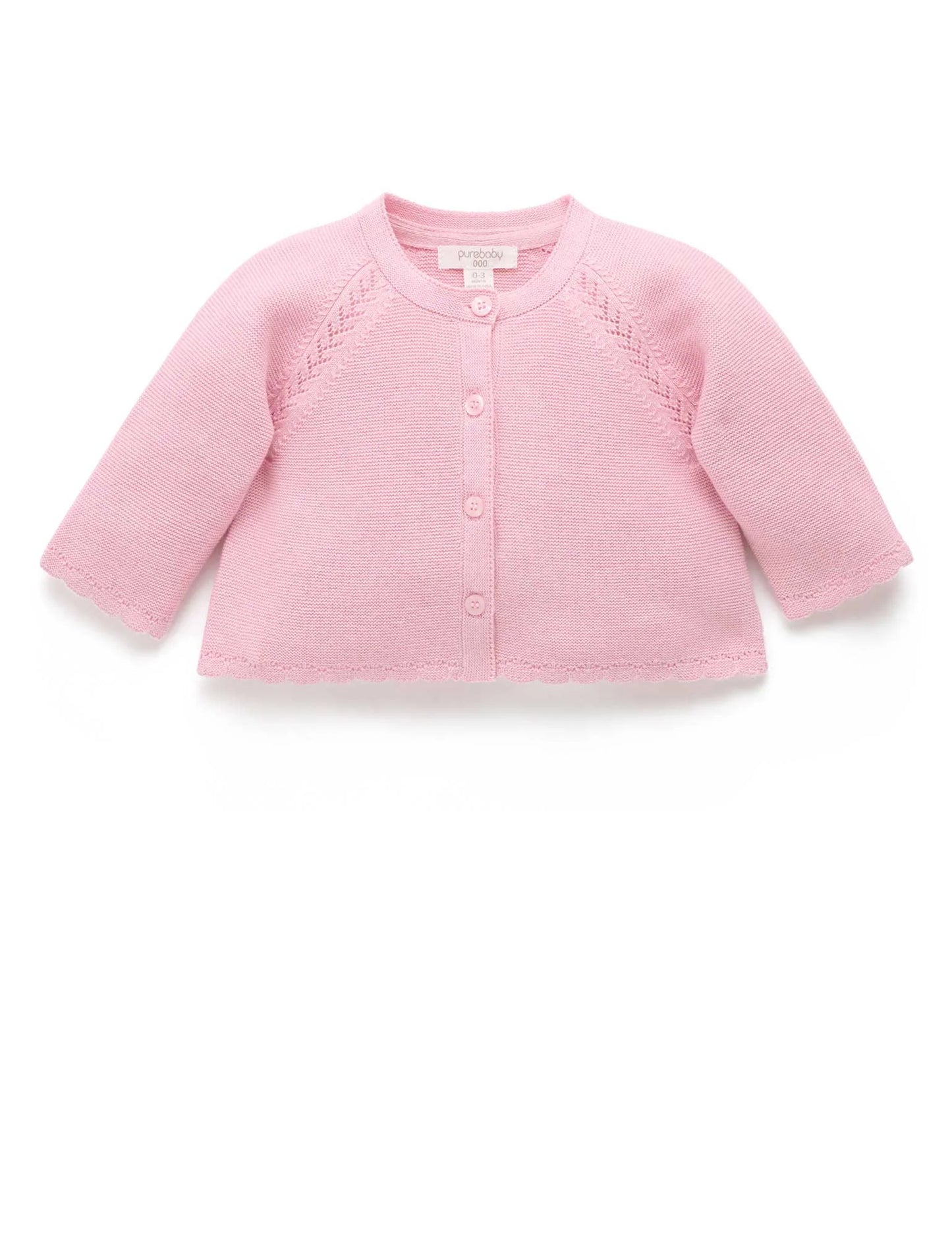 Scalloped Cardigan - Petunia Melange