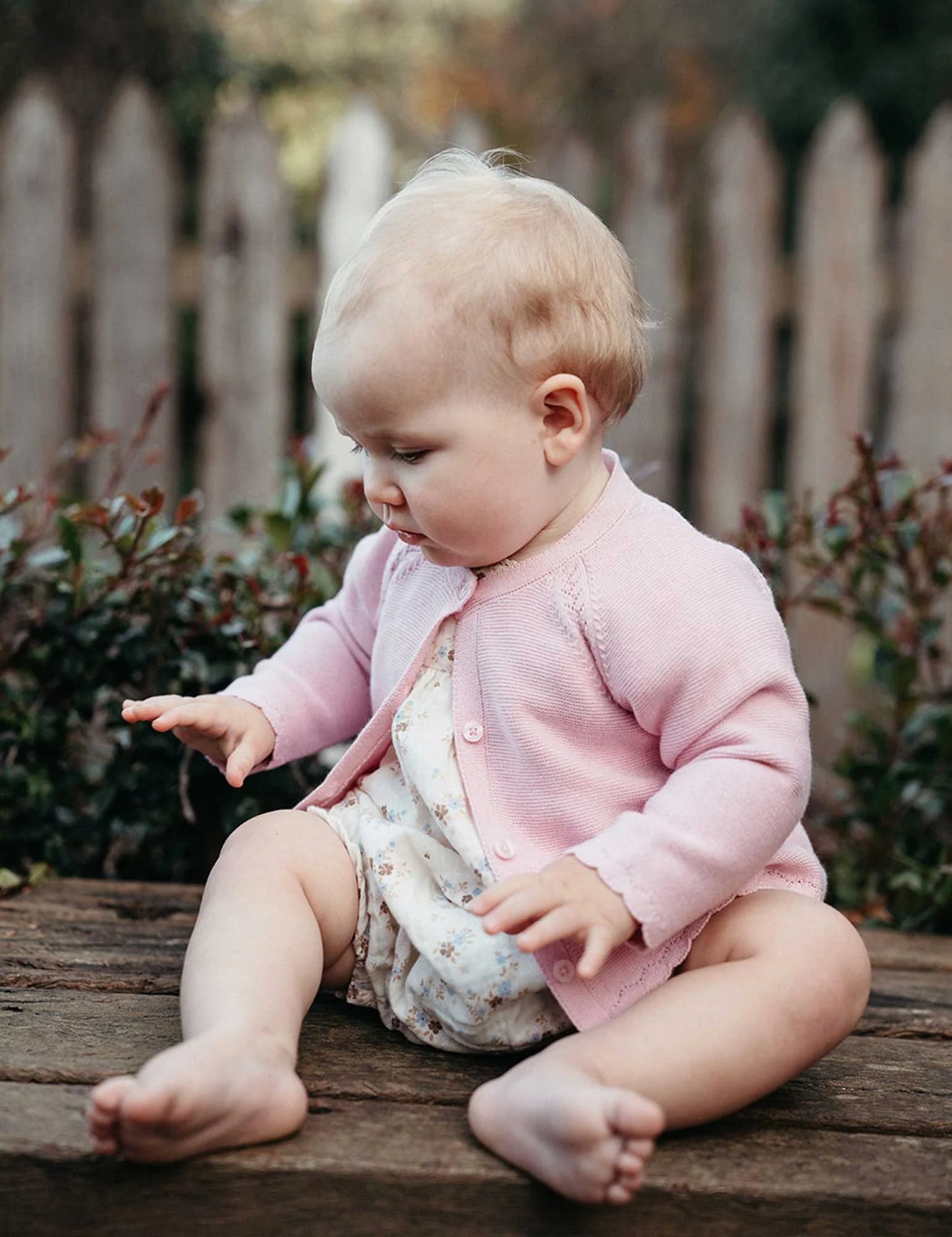 Scalloped Cardigan - Petunia Melange
