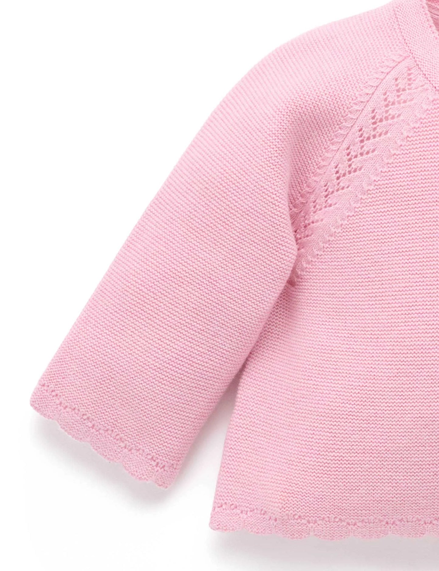 Scalloped Cardigan - Petunia Melange