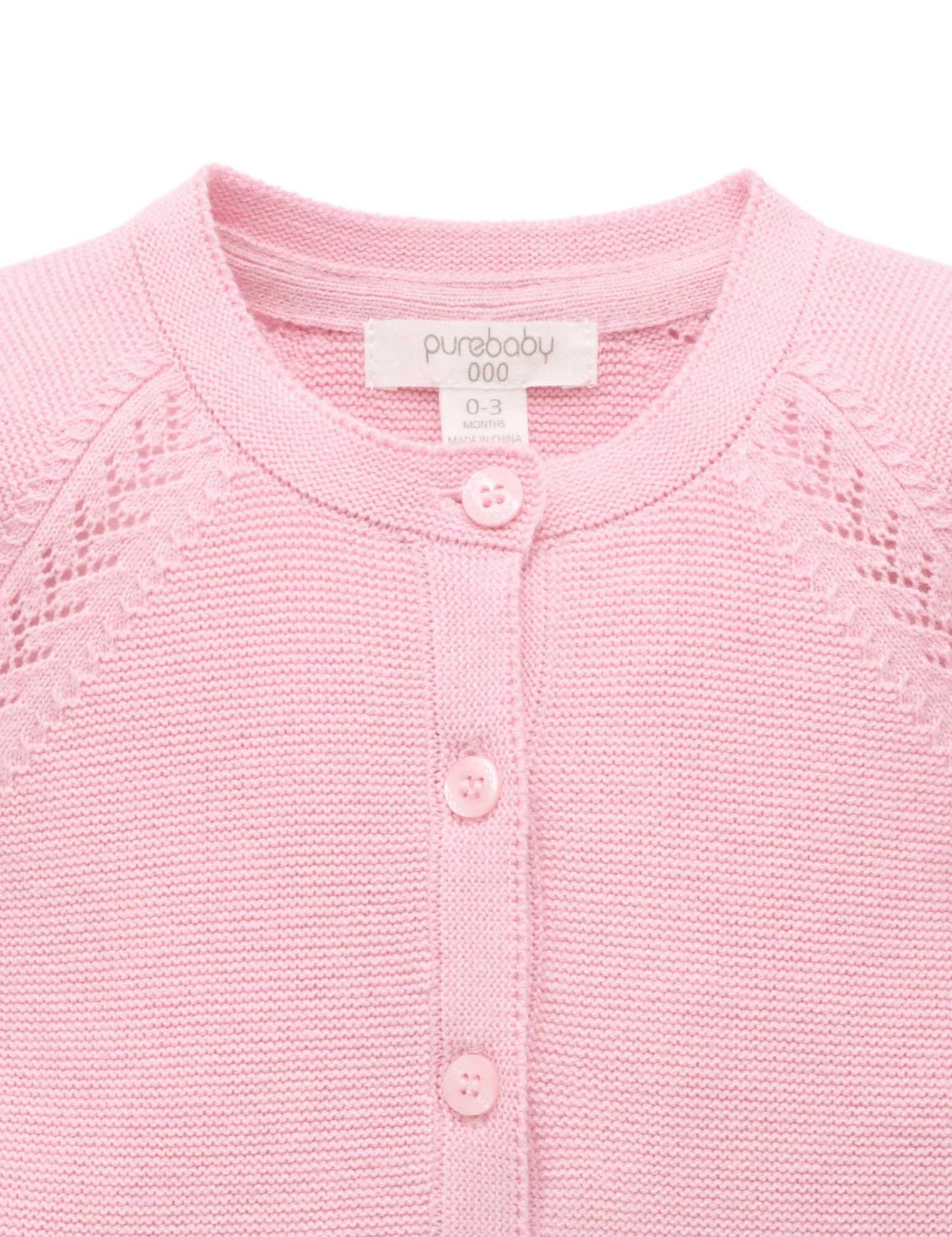 Scalloped Cardigan - Petunia Melange