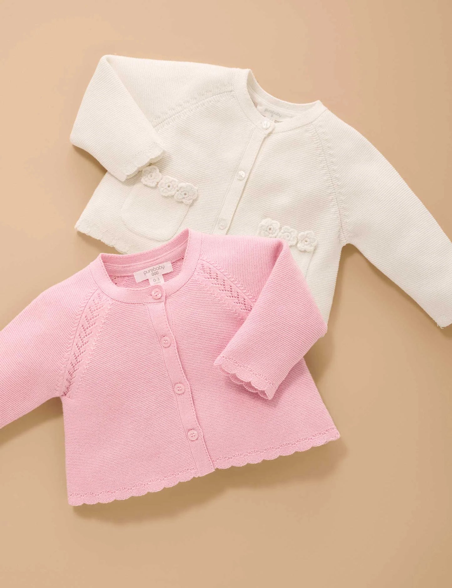 Scalloped Cardigan - Petunia Melange