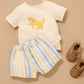 Doggy Tee and Short Set - Playful Stripe