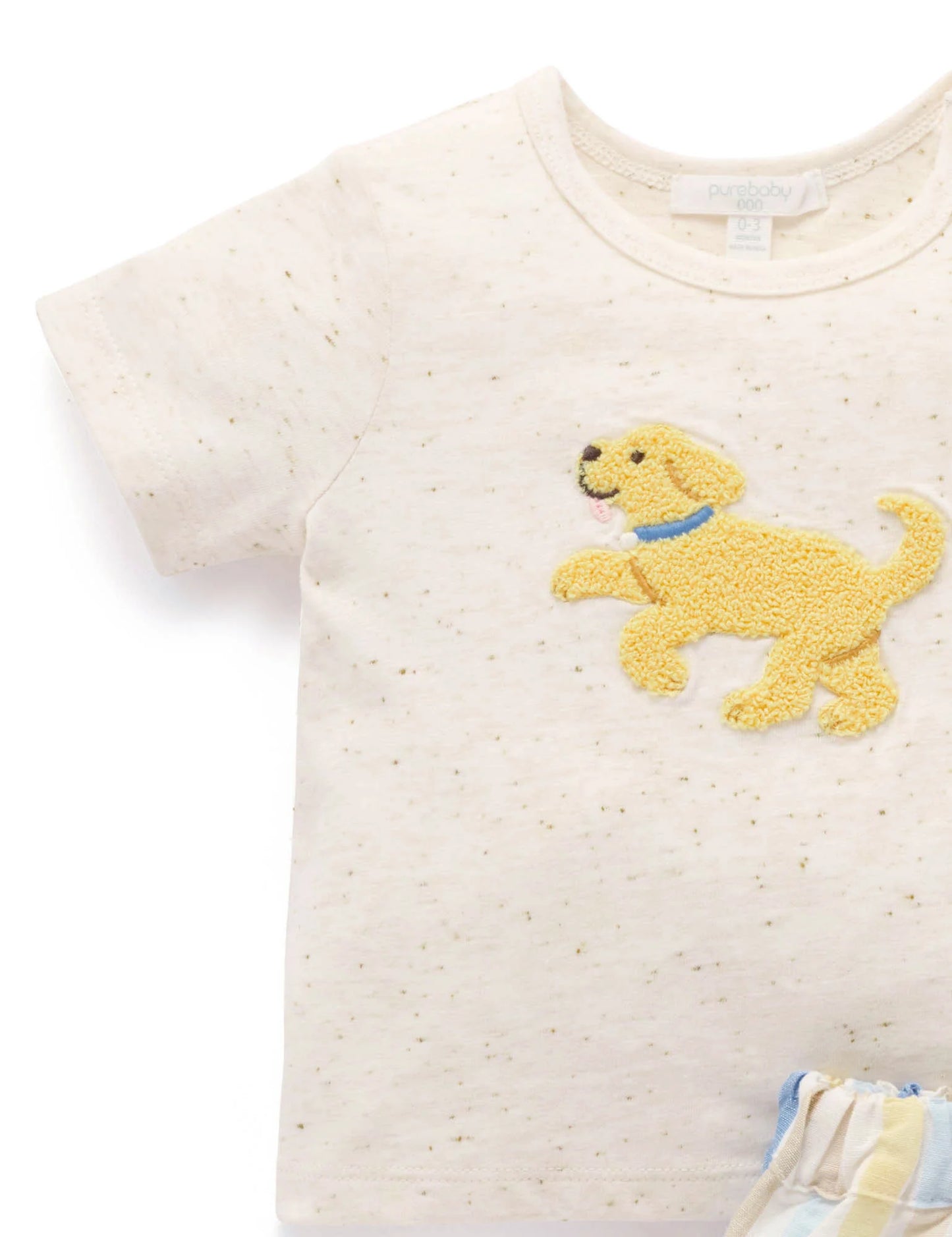 Doggy Tee and Short Set - Playful Stripe