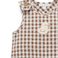 Ducky Gingham Romper - Milk Chocolate