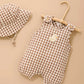 Ducky Gingham Romper - Milk Chocolate