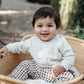 Gingham Slouchy Pants - Milk Chocolate