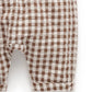 Gingham Slouchy Pants - Milk Chocolate